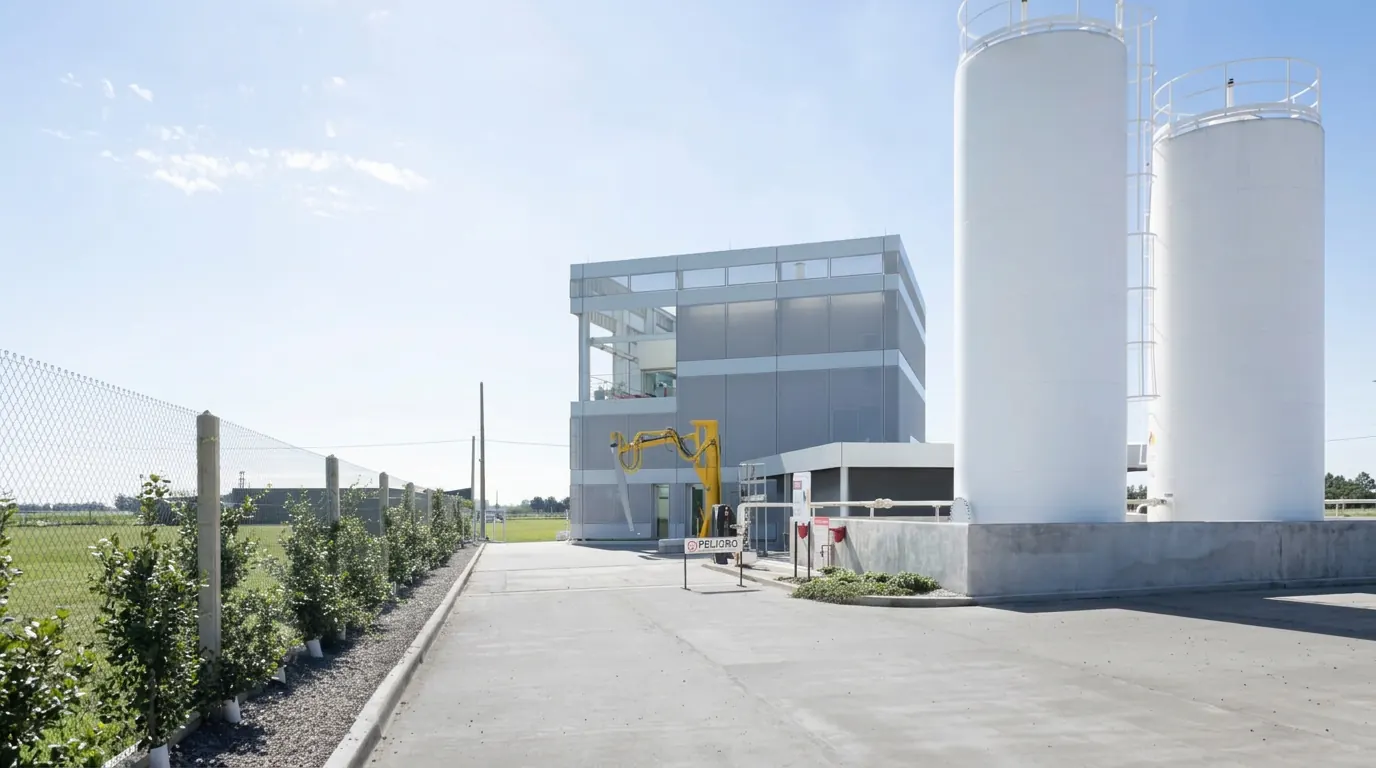 Williams Agroservicios facility with its own prober for grain quality control
